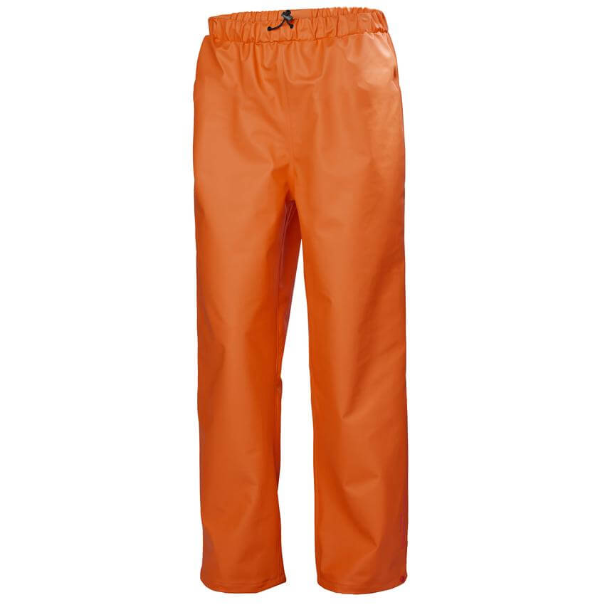 Helly Hansen Gale Waterproof Rain Work Trousers Dark Orange 1 Front #colour_dark-orange