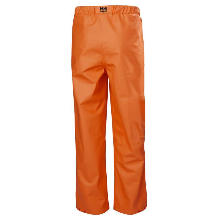 Helly Hansen Gale Waterproof Rain Work Trousers Dark Orange 2 Rear #colour_dark-orange