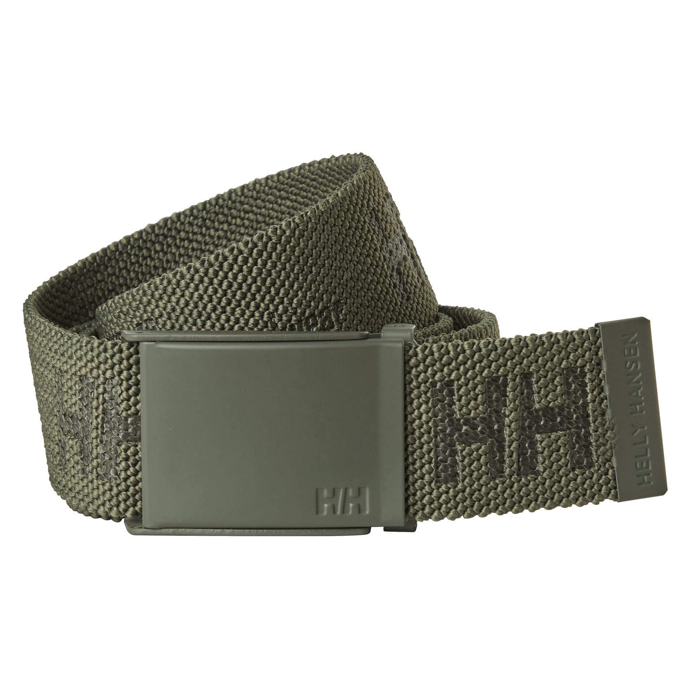 Helly Hansen HH Logo Webbing Belt Army Green 1 Front #colour_army-green