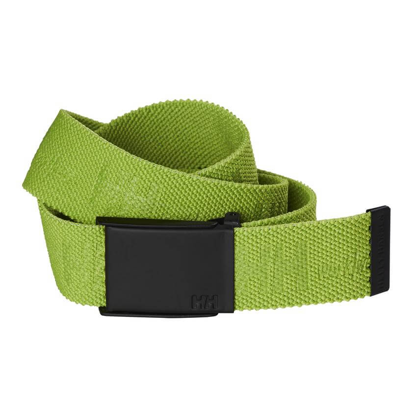 Helly Hansen HH Logo Webbing Belt Dark Lime 1 Front #colour_dark-lime