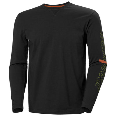 Helly Hansen HH Workwear Graphic Longsleeve T-Shirt Black 1 Front #colour_black2