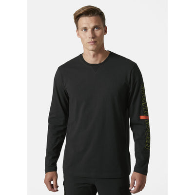 Helly Hansen HH Workwear Graphic Longsleeve T-Shirt Black 3 #colour_black2