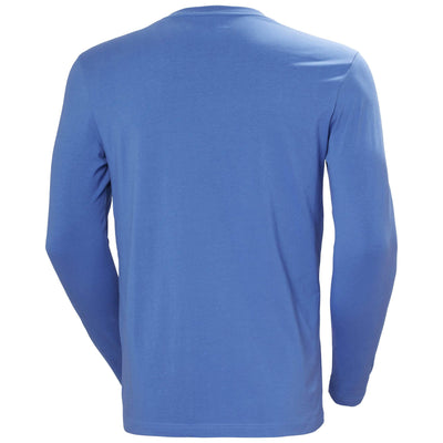 Helly Hansen HH Workwear Graphic Longsleeve T-Shirt Stone Blue 2 Rear #colour_stone-blue