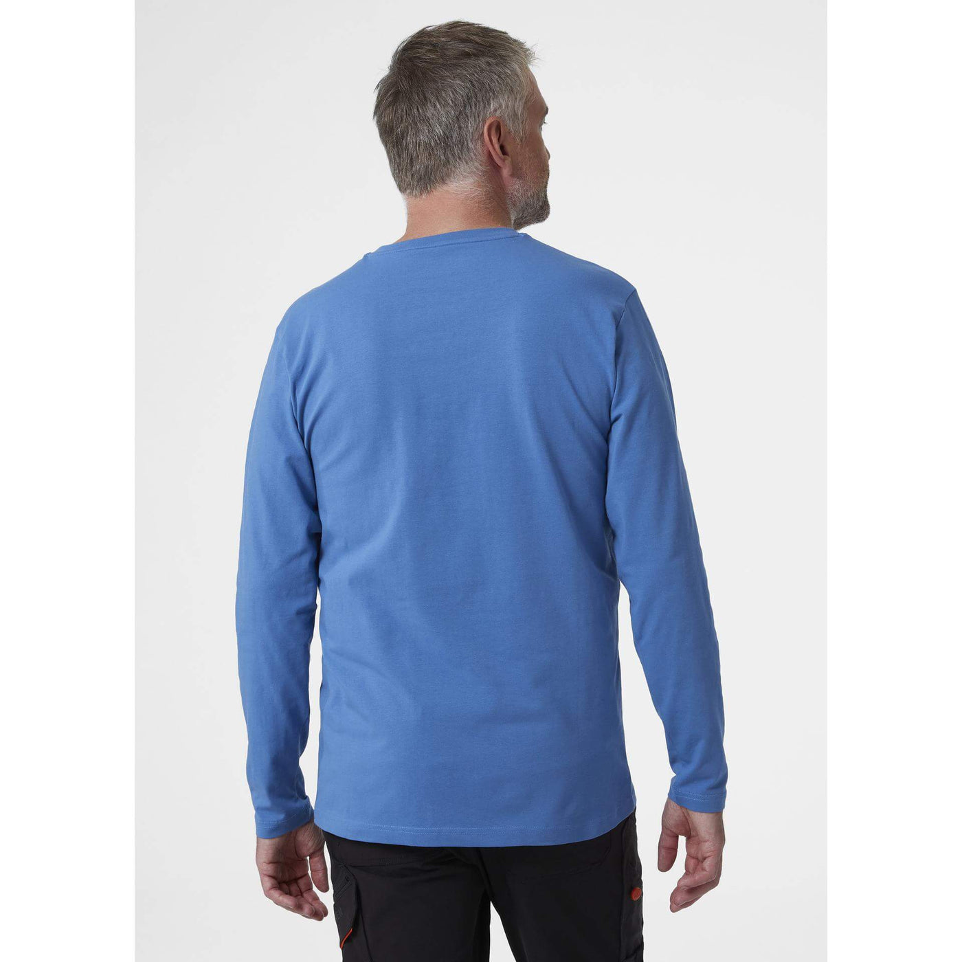 Helly Hansen HH Workwear Graphic Longsleeve T-Shirt Stone Blue 4 On Body 2#colour_stone-blue
