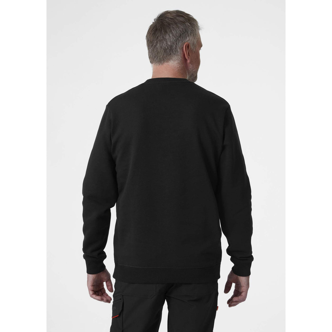 Helly Hansen HH Workwear Graphic Sweatshirt Black 4 On Body 2#colour_black