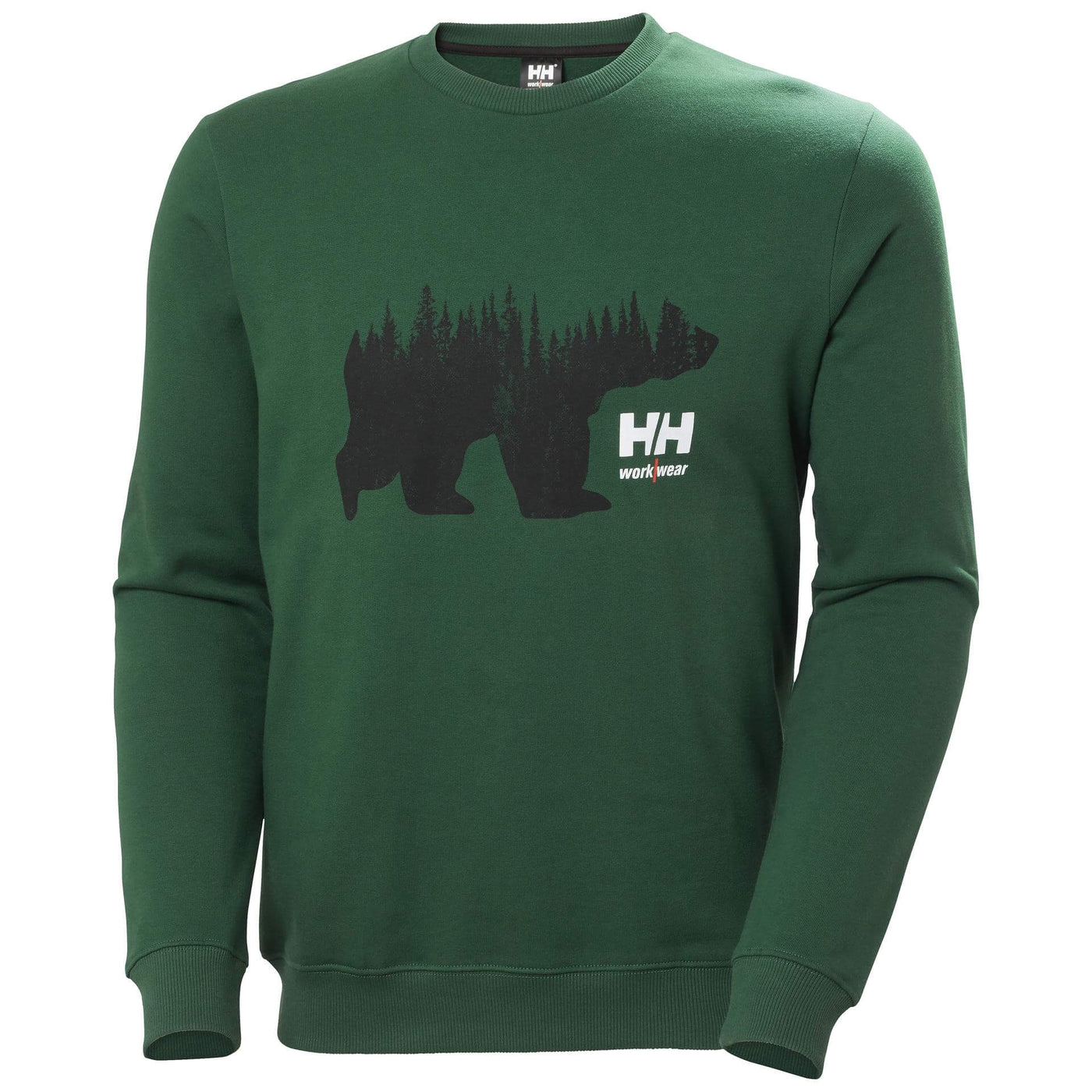 Helly Hansen HH Workwear Graphic Sweatshirt Green 1 Front #colour_green