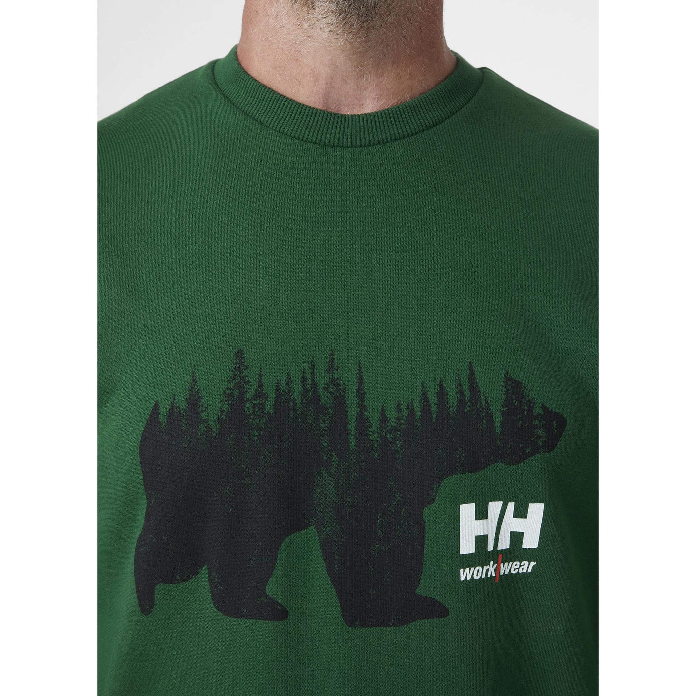 Helly Hansen HH Workwear Graphic Sweatshirt Green 5 Feature 1#colour_green