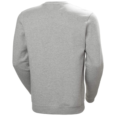 Helly Hansen HH Workwear Graphic Sweatshirt Light Grey Melange 2 Rear #colour_light-grey-melange