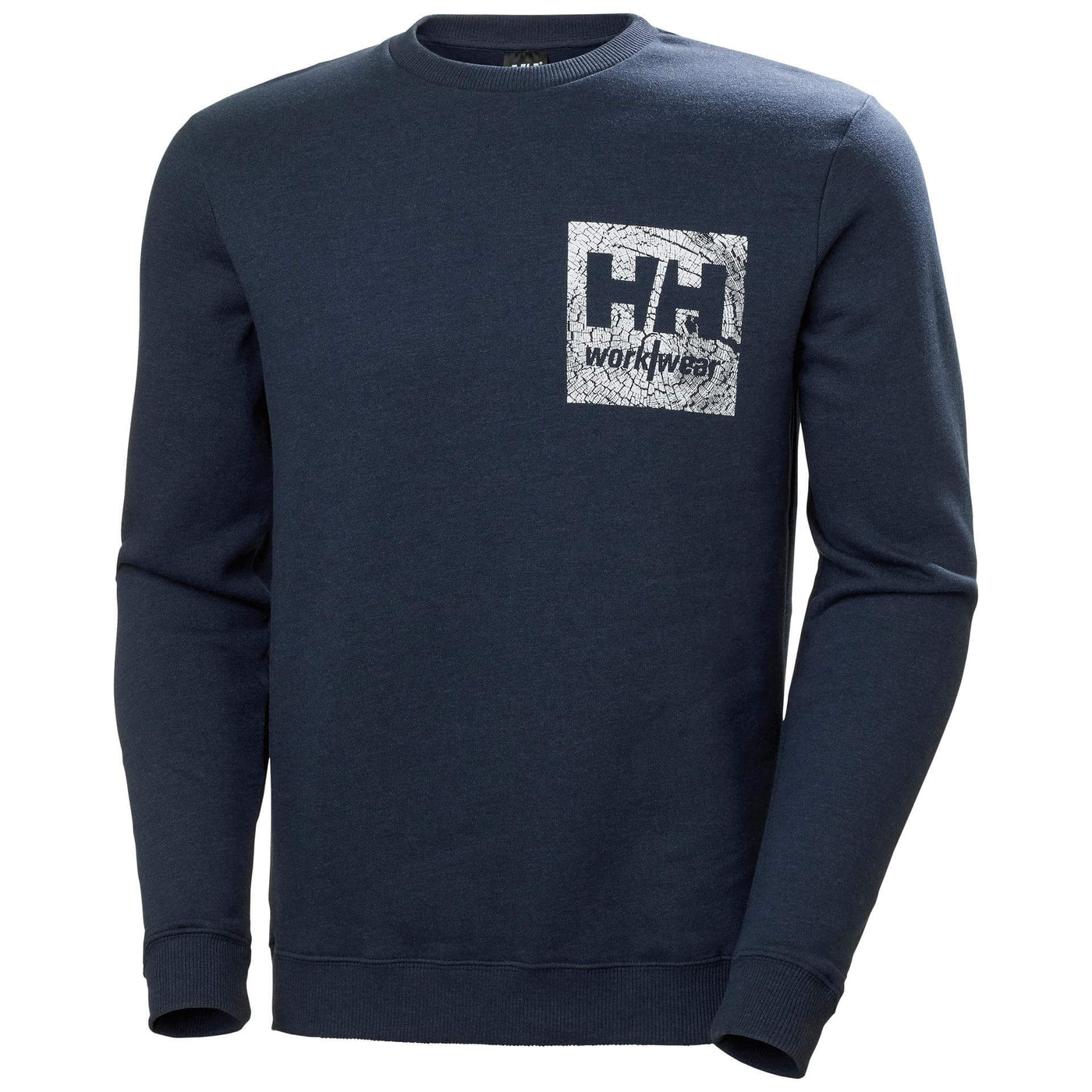 Helly Hansen HH Workwear Graphic Sweatshirt Navy Melange 1 Front #colour_navy-melange