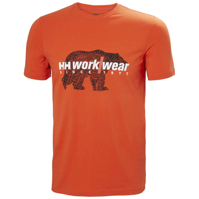 Helly Hansen HH Workwear Graphic T-Shirt Dark Orange 1 Front #colour_dark-orange
