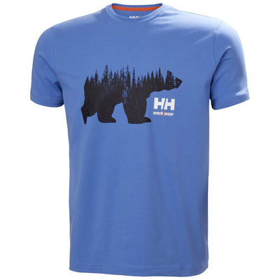 Helly Hansen HH Workwear Graphic T-Shirt Stone Blue 1 Front #colour_stone-blue