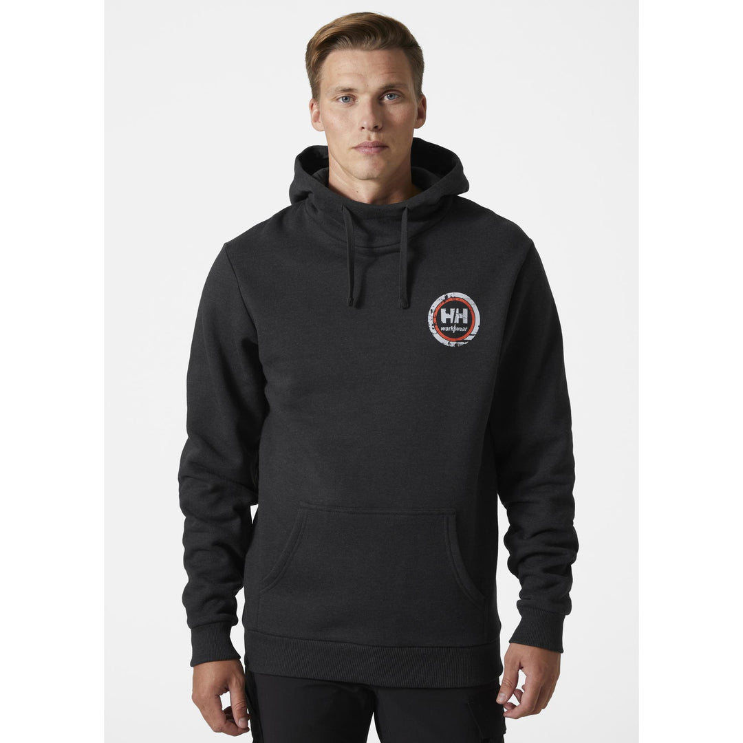 Helly Hansen HHH Workwear Graphic Hoodie Black Melange 3 #colour_black-melange1