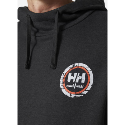 Helly Hansen HHH Workwear Graphic Hoodie Black Melange 5 #colour_black-melange1