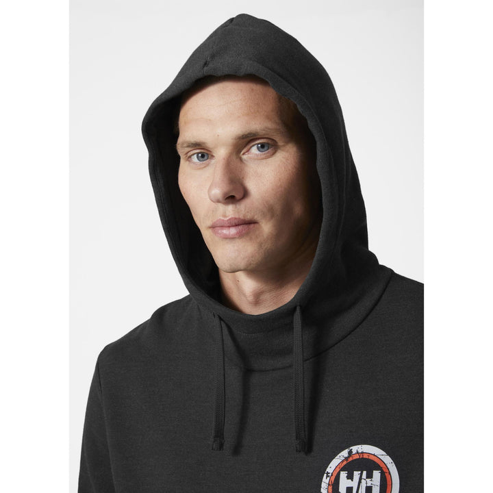 Helly Hansen HHH Workwear Graphic Hoodie Black Melange 6 #colour_black-melange1