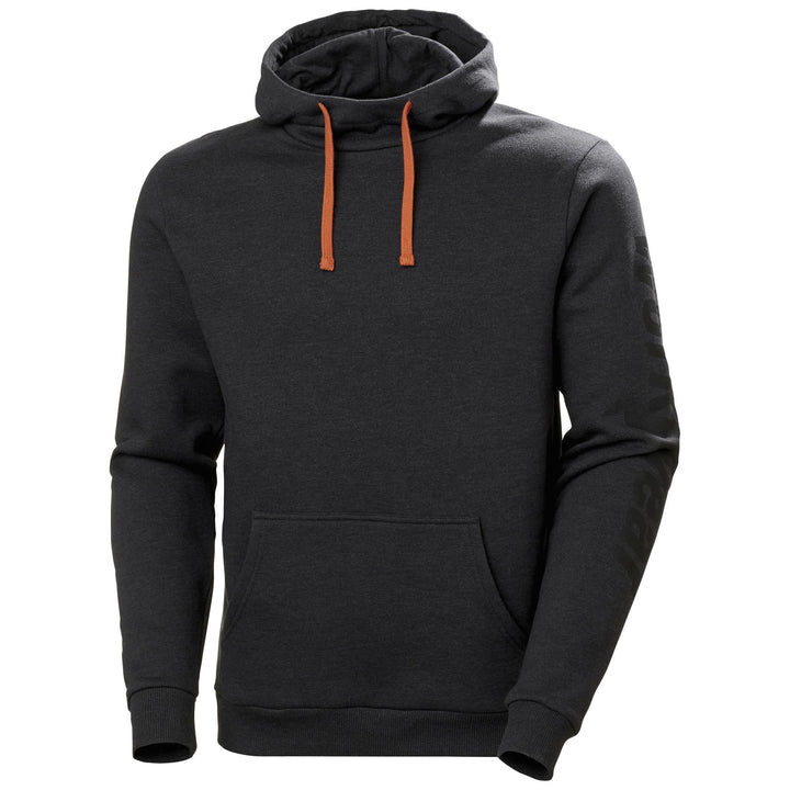 Helly Hansen HHH Workwear Graphic Hoodie Black Melange 1 Front #colour_black-melange1