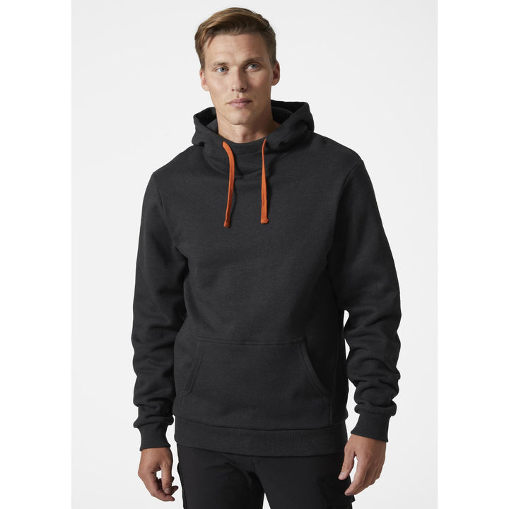 Helly Hansen HHH Workwear Graphic Hoodie Black Melange 2 #colour_black-melange2