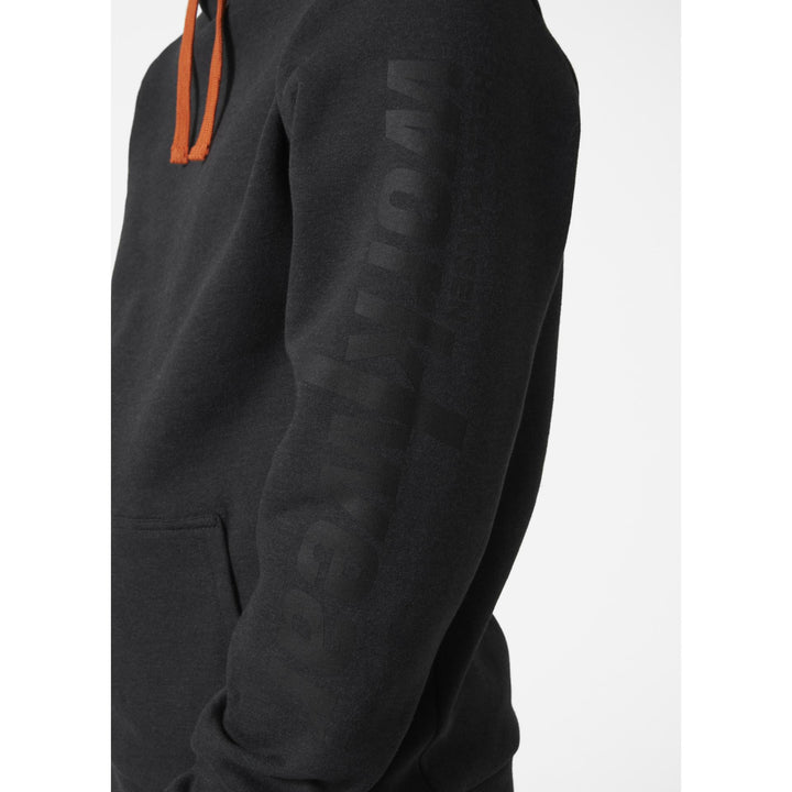 Helly Hansen HHH Workwear Graphic Hoodie Black Melange 2 #colour_black-melange2