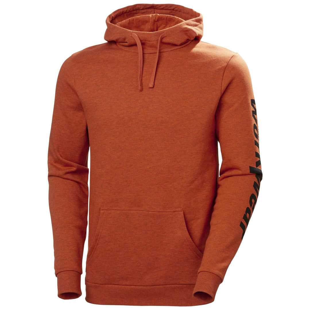 Helly Hansen HHH Workwear Graphic Hoodie Dark Orange Melange 1 Front #colour_dark-orange-melange