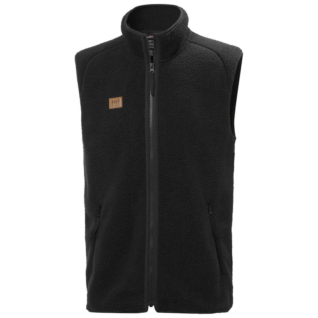 Helly Hansen Heritage Pile Vest Black Front#colour_black