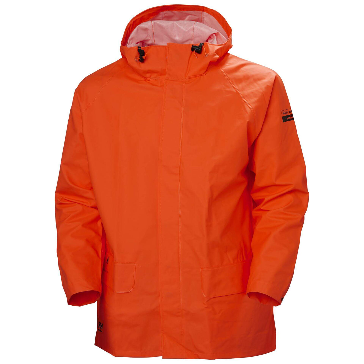 Helly Hansen Horten Flame Retardant Waterproof Jacket Fluor Orange 1 Front #colour_fluor-orange