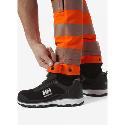 Helly Hansen ICU BRZ Hi-Vis 4-Way-Stretch Construction Trousers Class 2 Orange/Ebony Feature 3#colour_orange-ebony