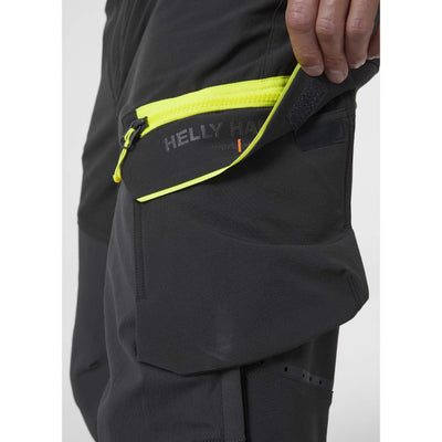 Helly Hansen ICU BRZ Hi Vis Service Work Trousers Class 1 Yellow/Ebony 7 Feature 3#colour_yellow-ebony