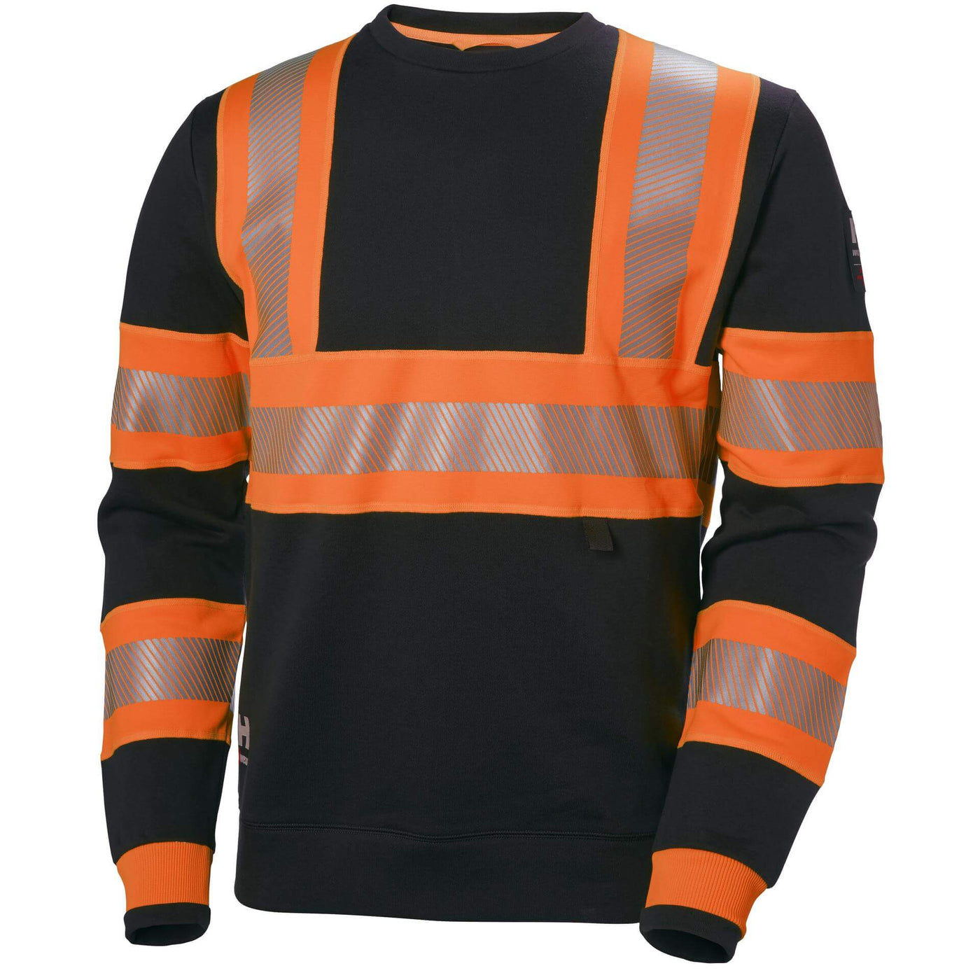 Helly Hansen ICU Hi Vis Sweatshirt Orange/Ebony 1 Front #colour_orange-ebony