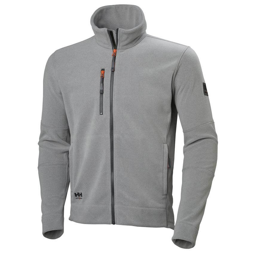 Helly Hansen Kensington Fleece Jacket Grey Melange 1 Front #colour_grey-melange