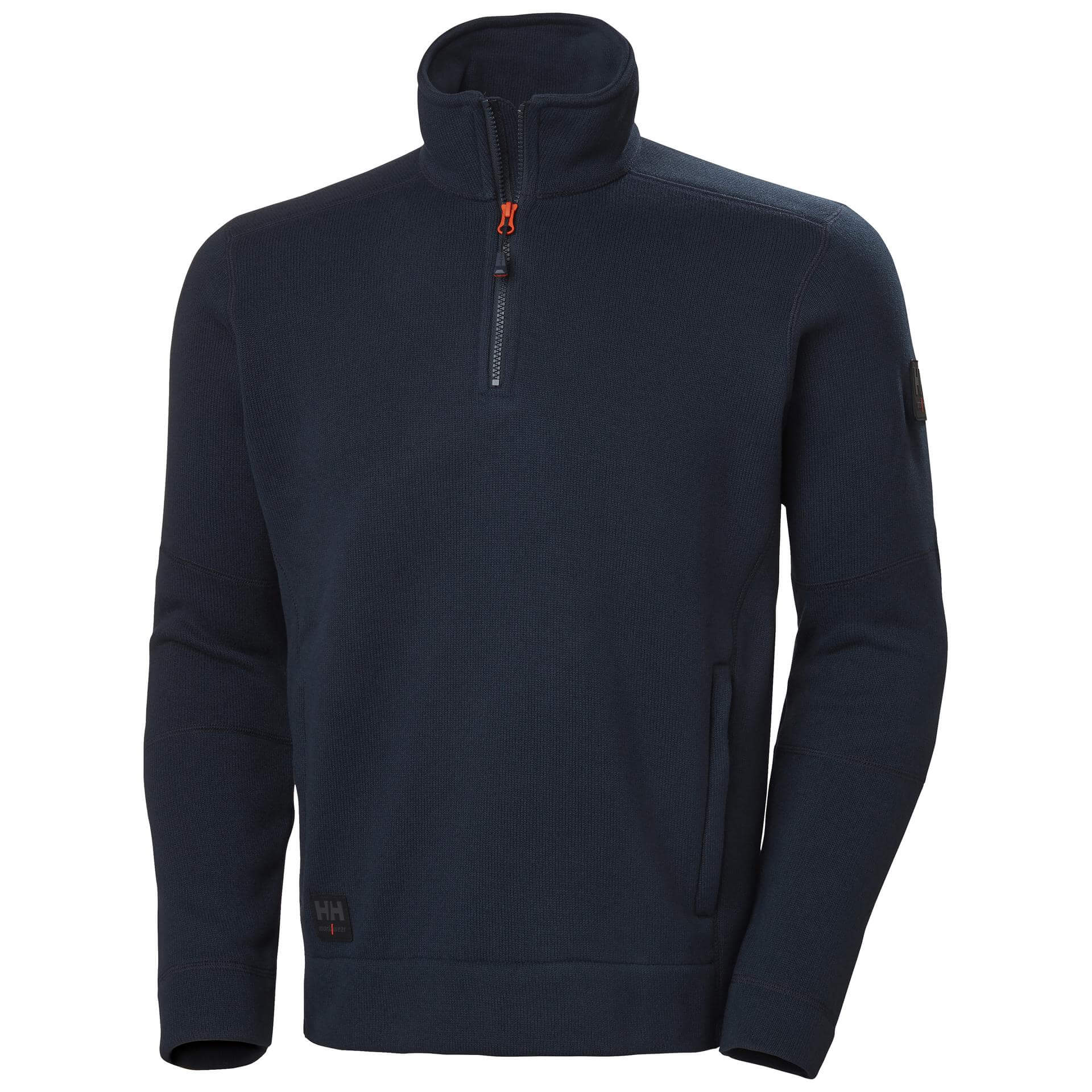 Helly Hansen Kensington Halfzip Knit Fleece Jacket Navy 1 Front #colour_navy