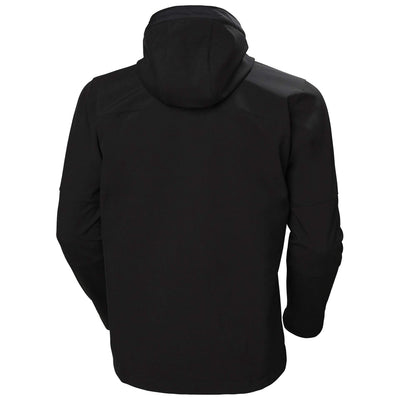Helly Hansen Kensington Hooded Softshell Jacket Black 2 Rear #colour_black
