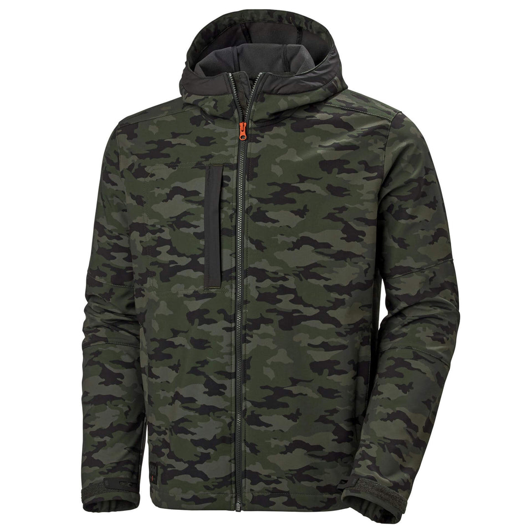 Helly Hansen Kensington Hooded Softshell Jacket Camo 1 Front #colour_camo