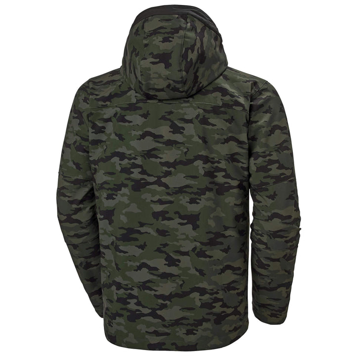 Helly Hansen Kensington Hooded Softshell Jacket Camo 2 Rear #colour_camo