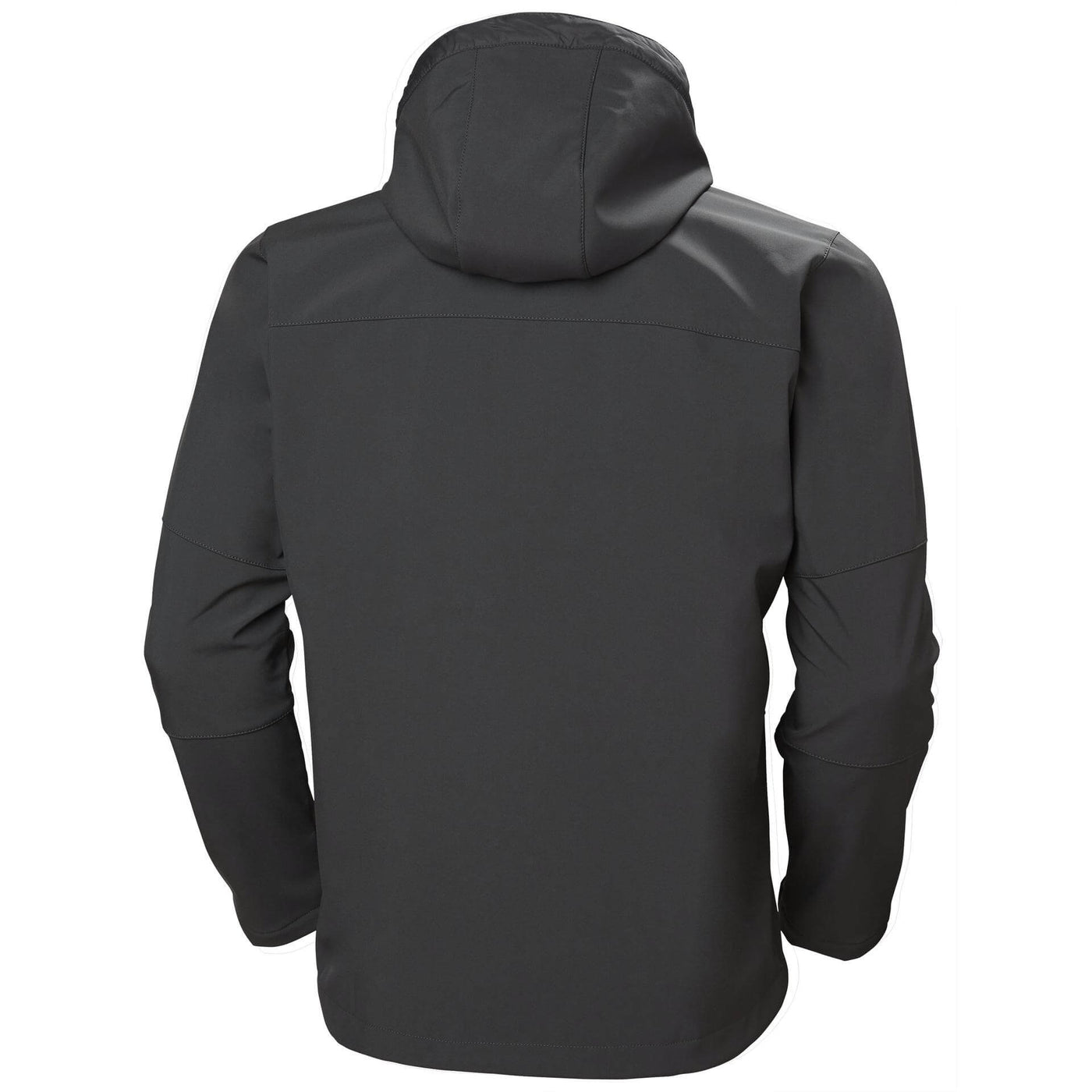 Helly Hansen Kensington Hooded Softshell Jacket Dark Grey 2 Rear #colour_dark-grey