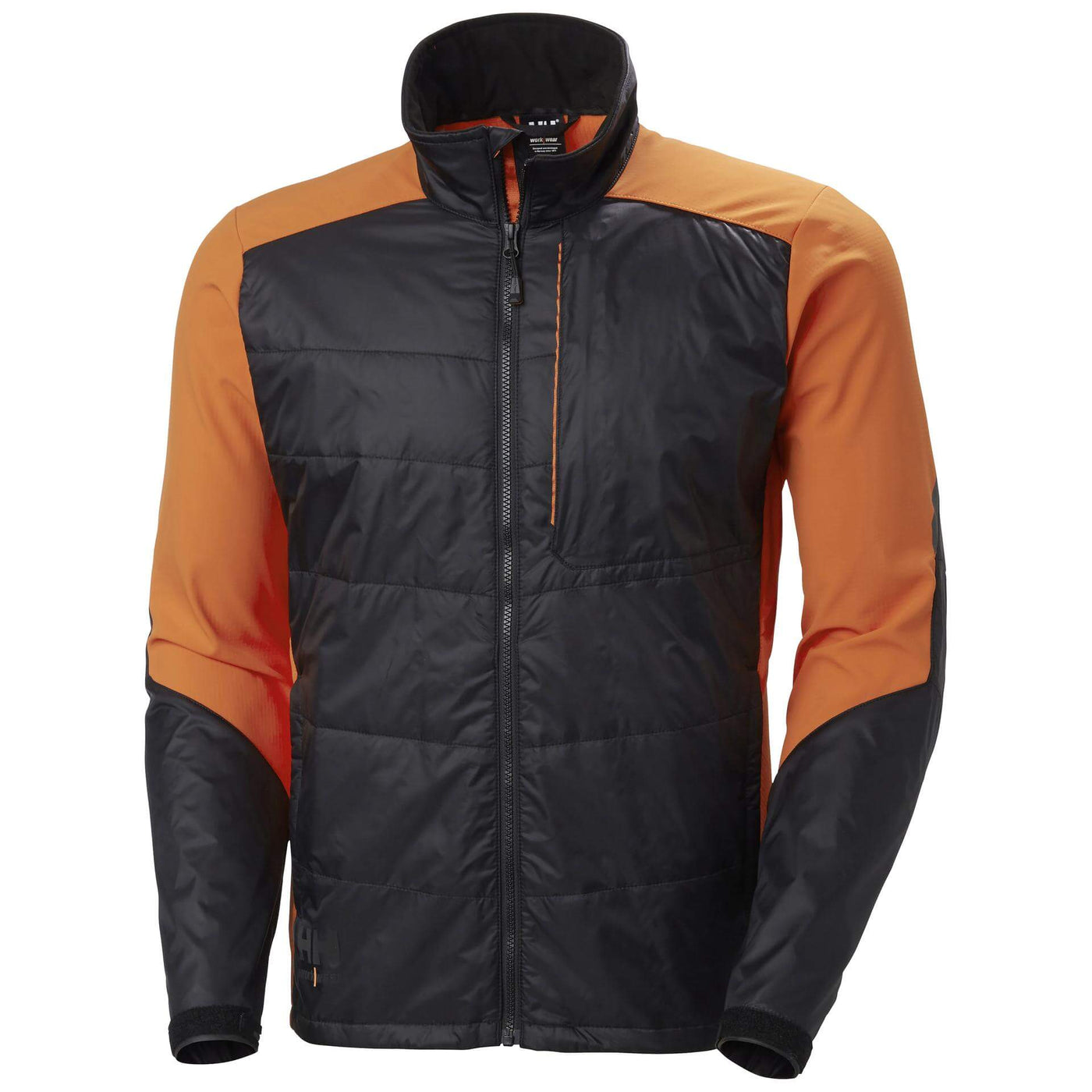 Helly Hansen Kensington Insulated Jacket Black/Dark Orange Front#colour_black-dark-orange