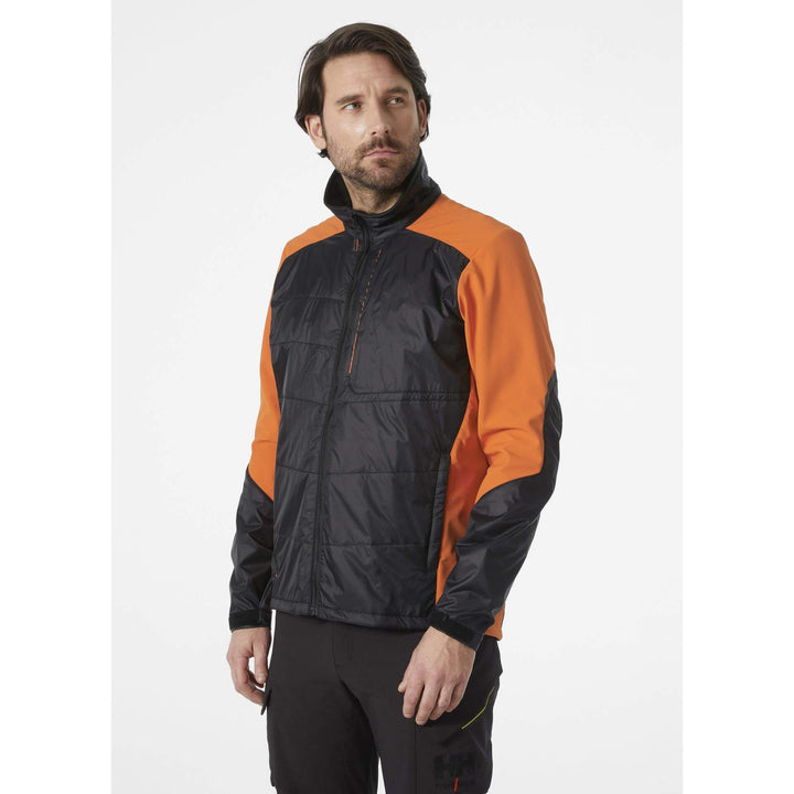 Helly Hansen Kensington Insulated Jacket Black/Dark Orange OnBody 1#colour_black-dark-orange