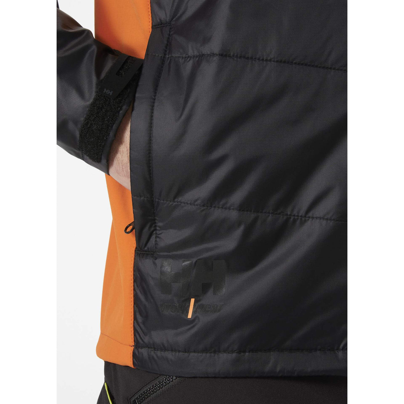Helly Hansen Kensington Insulated Jacket Black/Dark Orange Feature 1#colour_black-dark-orange