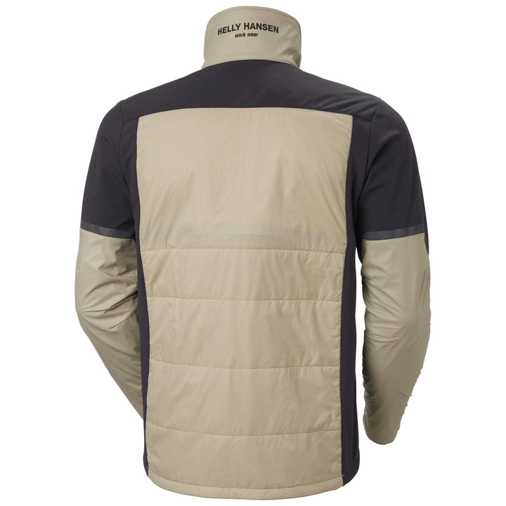 Helly Hansen Kensington Insulated Jacket HH Sandy/Ebony Back#colour_hh-sandy-ebony