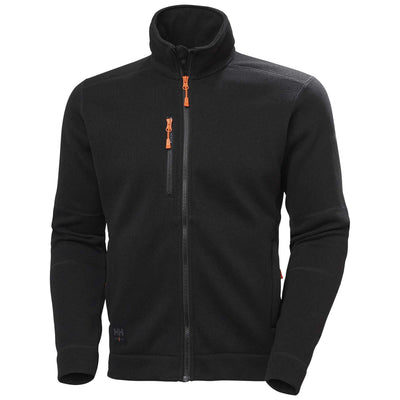 Helly Hansen Kensington Knit Fleece Jacket Black 1 Front #colour_black