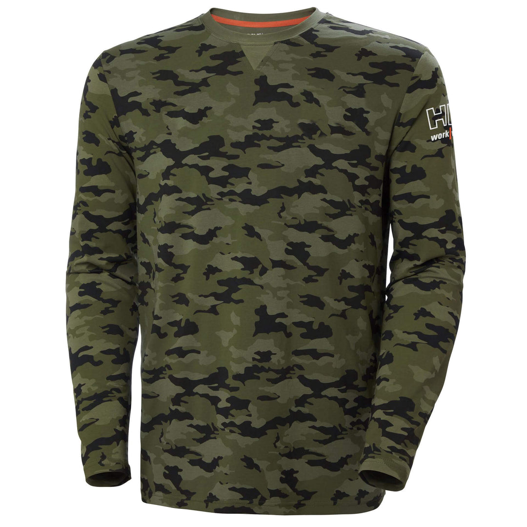 Helly Hansen Kensington Longsleeve T-shirt Camo Front#colour_camo