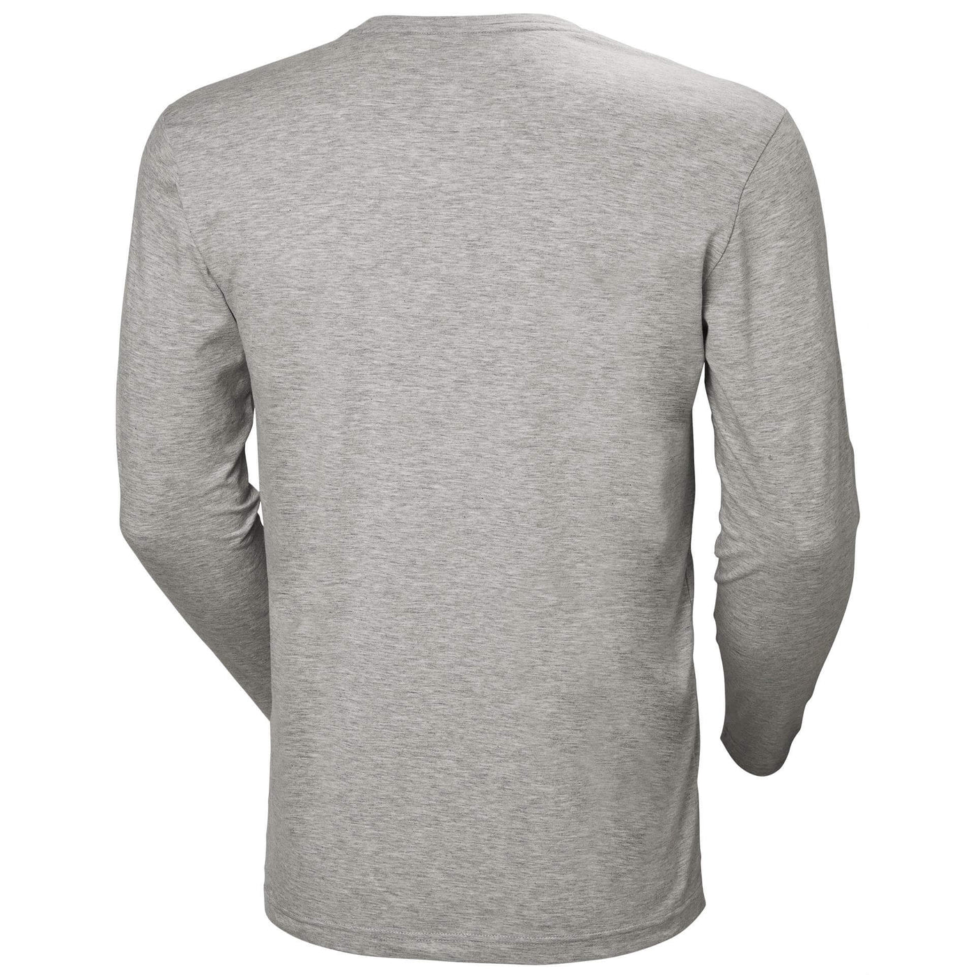 Helly Hansen Kensington Longsleeve T-shirt Grey Melange Back#colour_grey-melange