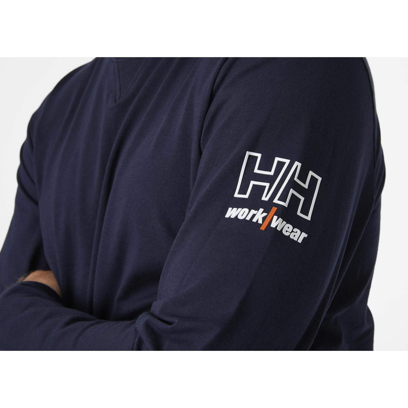 Helly Hansen Kensington Longsleeve T-shirt Navy Feature 1#colour_navy