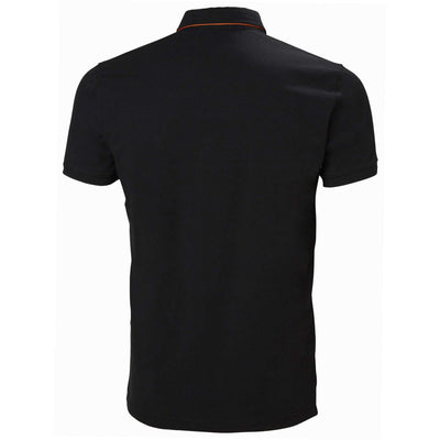 Helly Hansen Kensington Polo Shirt Black Back#colour_black