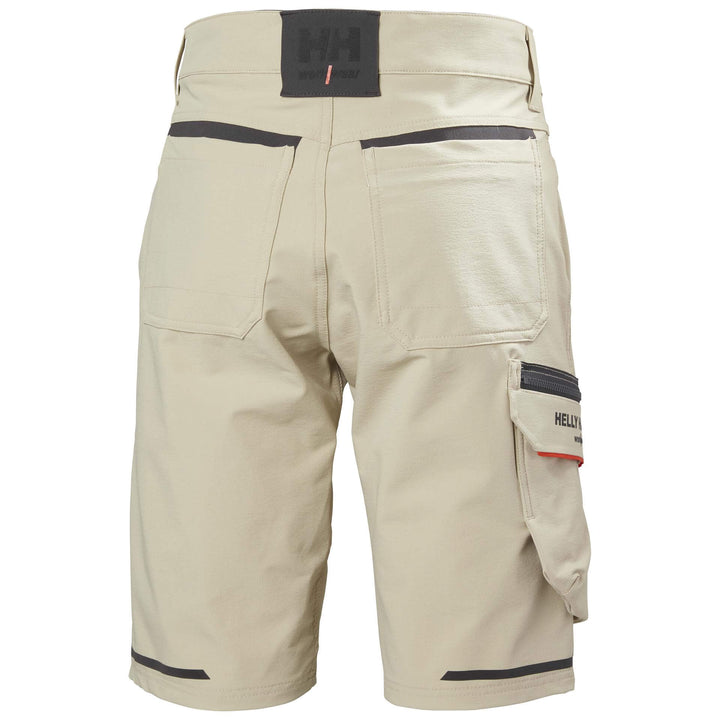 Helly Hansen Kensington Service Stretch Shorts HH Sandy/Ebony 2 Rear #colour_hh-sandy-ebony