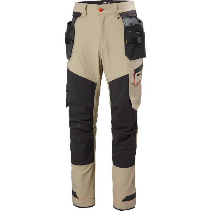 Helly Hansen Kensington Stretch Construction Trousers HH Sandy/Ebony 1 Front #colour_hh-sandy-ebony