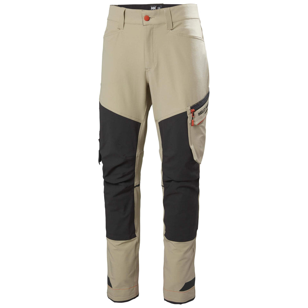 Helly Hansen Kensington Stretch Work Trousers HH Sandy/Ebony 1 Front #colour_hh-sandy-ebony