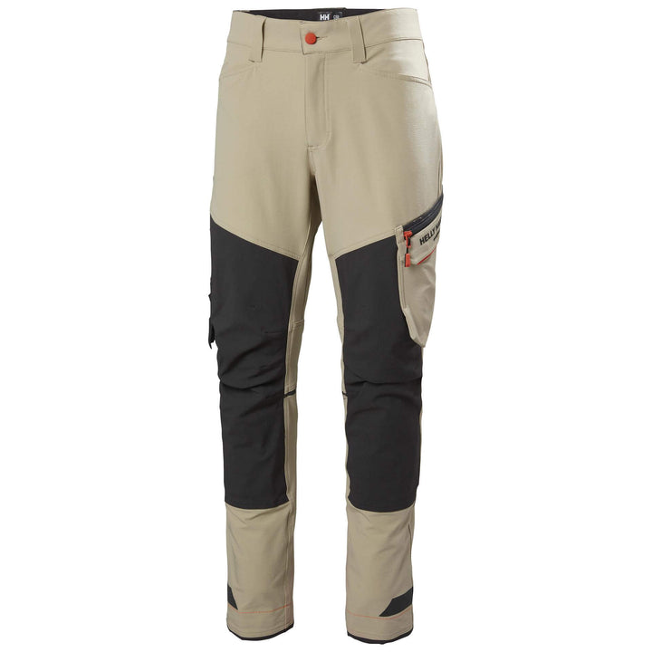 Helly Hansen Kensington Stretch Work Trousers HH Sandy/Ebony 1 Front #colour_hh-sandy-ebony