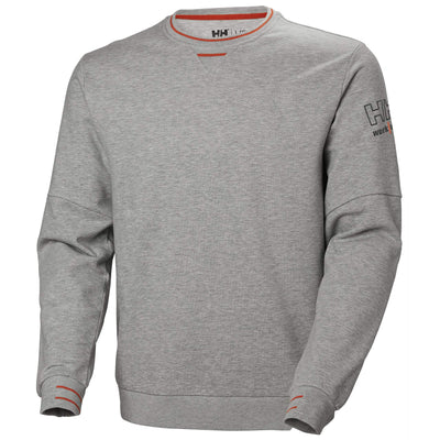 Helly Hansen Kensington Sweatshirt Grey Melange Front#colour_grey-melange