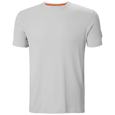 Helly Hansen Kensington Tech Lightweight T-Shirt Mid Grey Front#colour_mid-grey