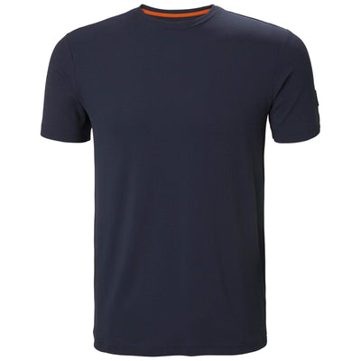 Helly Hansen Kensington Tech Lightweight T-Shirt Navy Front#colour_navy