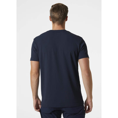 Helly Hansen Kensington Tech Lightweight T-Shirt Navy OnBody 2#colour_navy